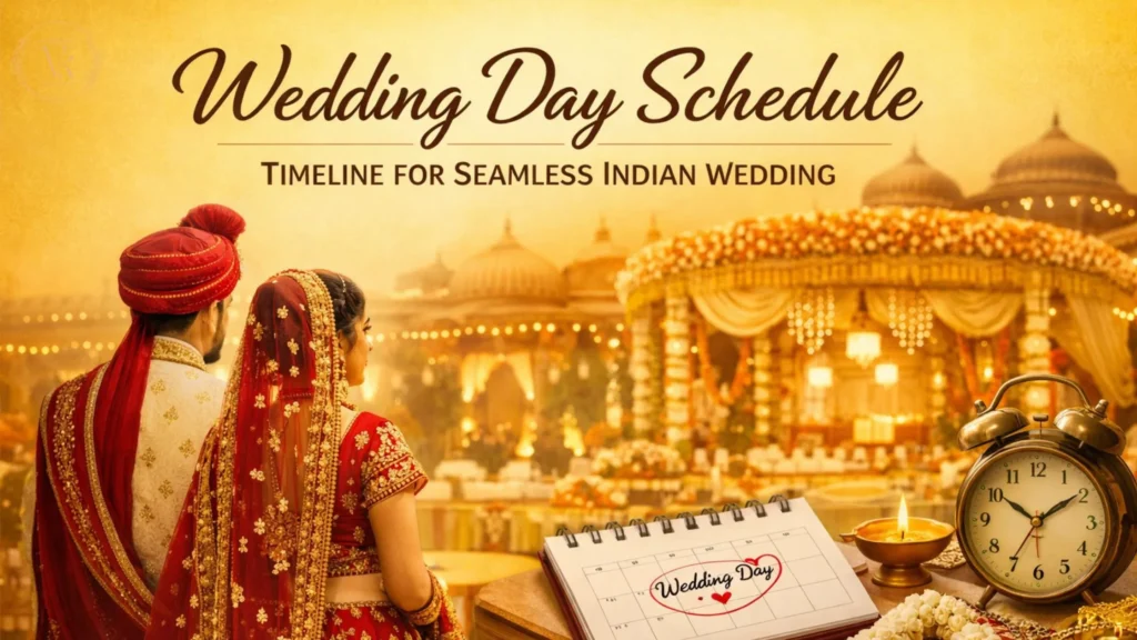 Wedding Day Schedule Template Timeline for Seamless Indian Wedding