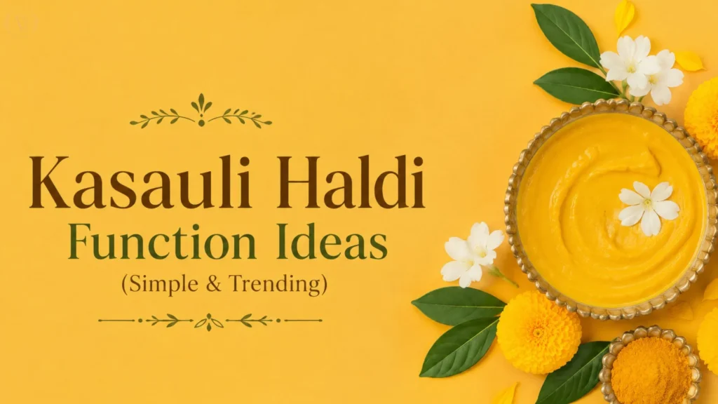 Kasauli Haldi Function Ideas (Simple & Trending)